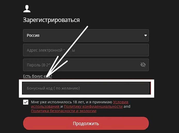 Куда вводить код